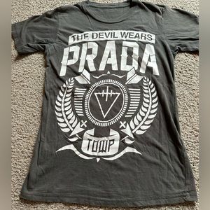 The devil wears prada band tee.